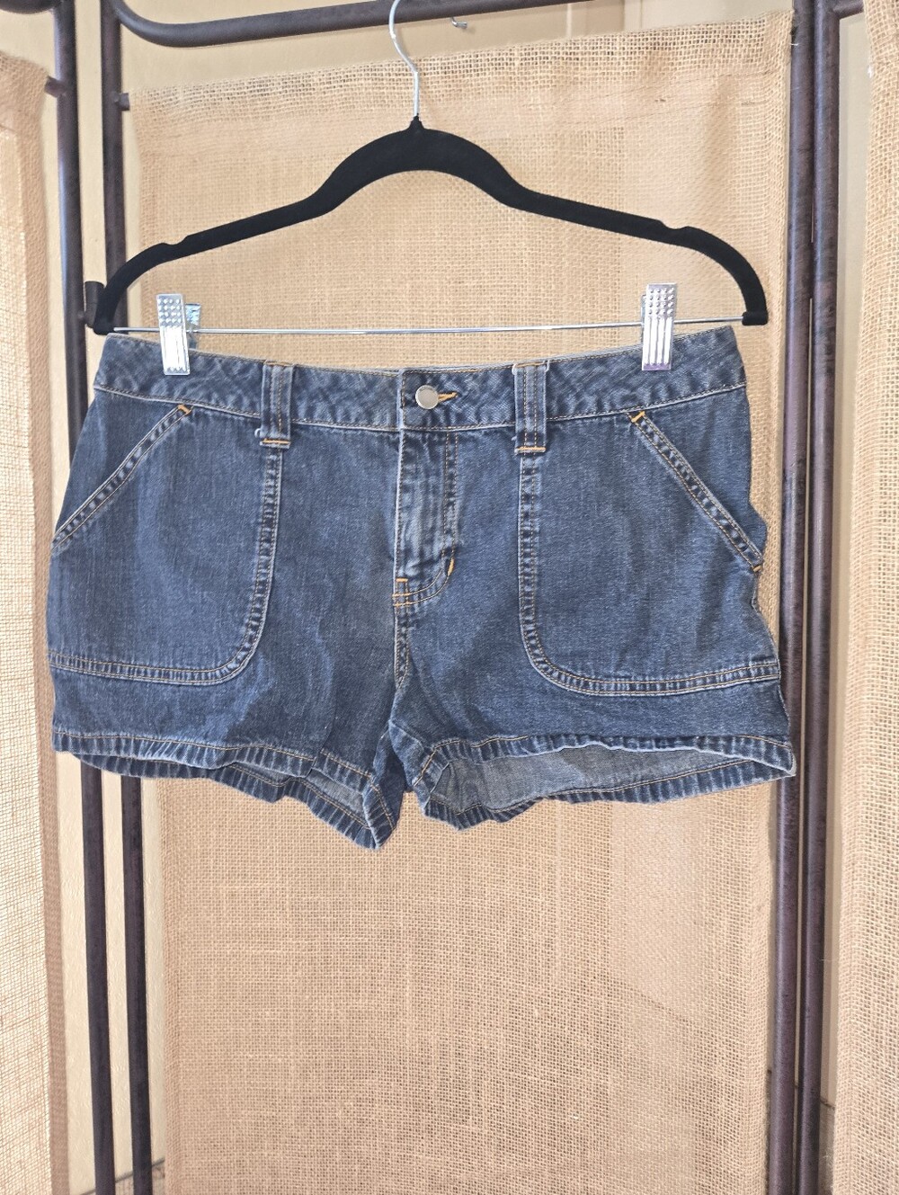 Women's Mossimo Dark Denim Shorts - Size Small Casual Pocket Short